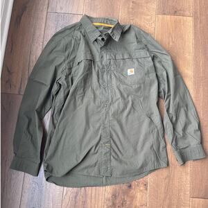 Carhartt Force Mandan Relaxed Fit Lightweight Long Sleeve Shirt Green Men's XL